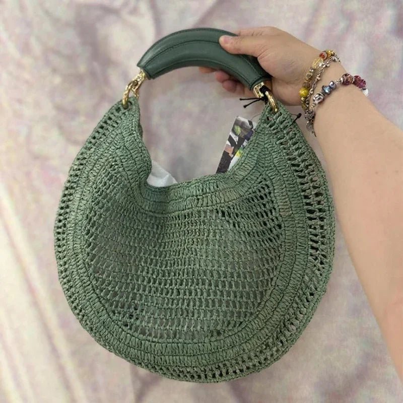 SOERA Amanda Crescent Woven Underarm Bag - Bag - Green