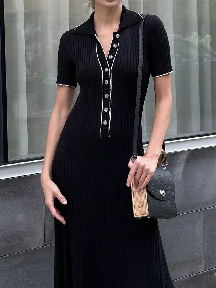 SOERA Serena Tricot Knit Dress - Dress - Black S
