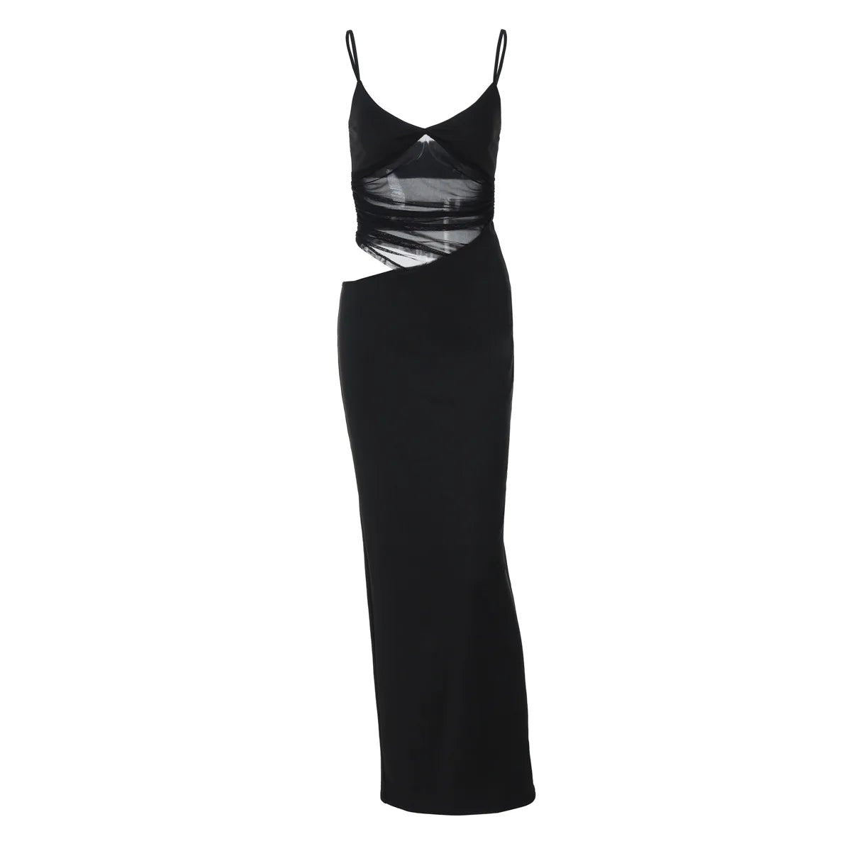 SOERA Lorraine Sheer Cutout Maxi Dress - Dresses - Brown XS