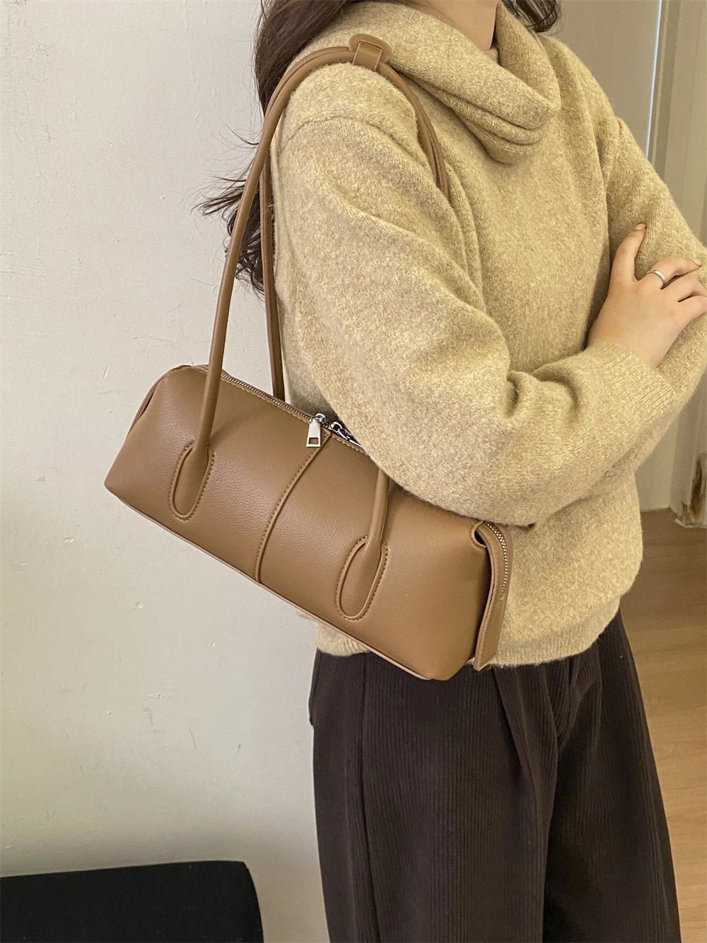 SOERA Beatrice Retro Underarm Shoulder Bag - Handbags - Brown