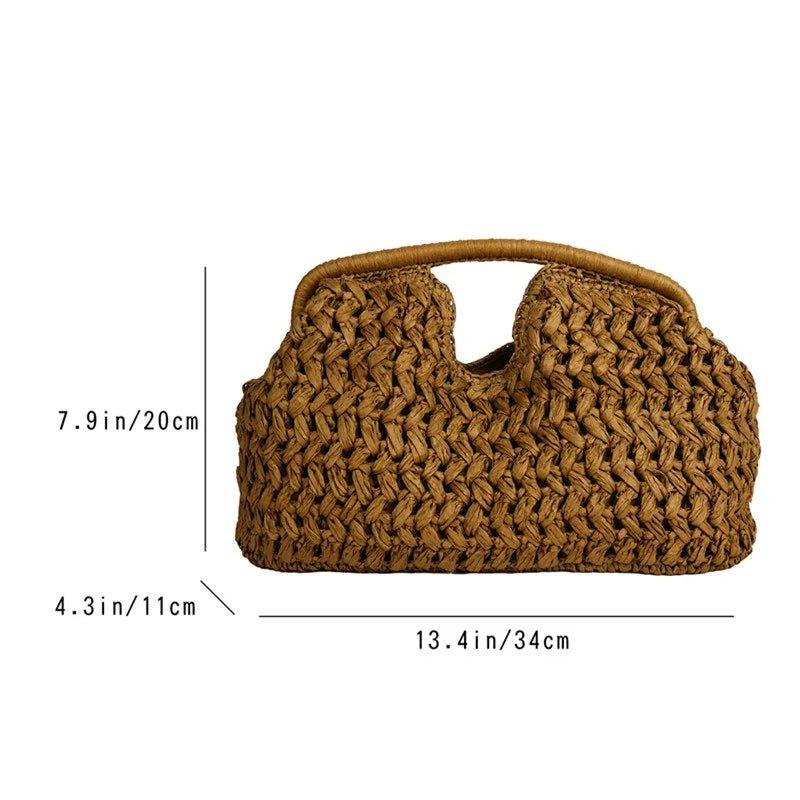 SOERA Danica Woven Rattan Tote - Handbags - Ginger