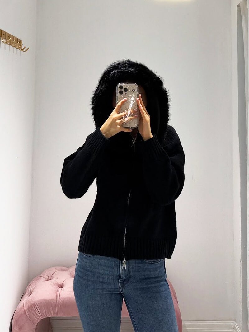 SOERA Alison faux fur Jacket - jackets - Soera-Celistine-Jacket-Black/S Black S