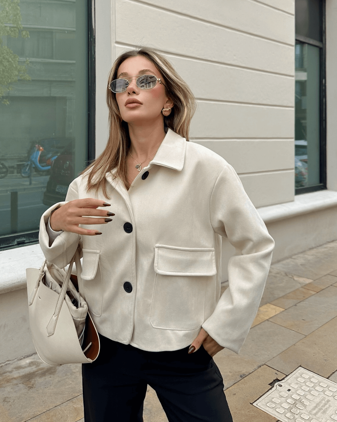 SOERA Elara Suede Jacket - jackets - 3256809599278105-;ZA1757549903450117435 Creme XS