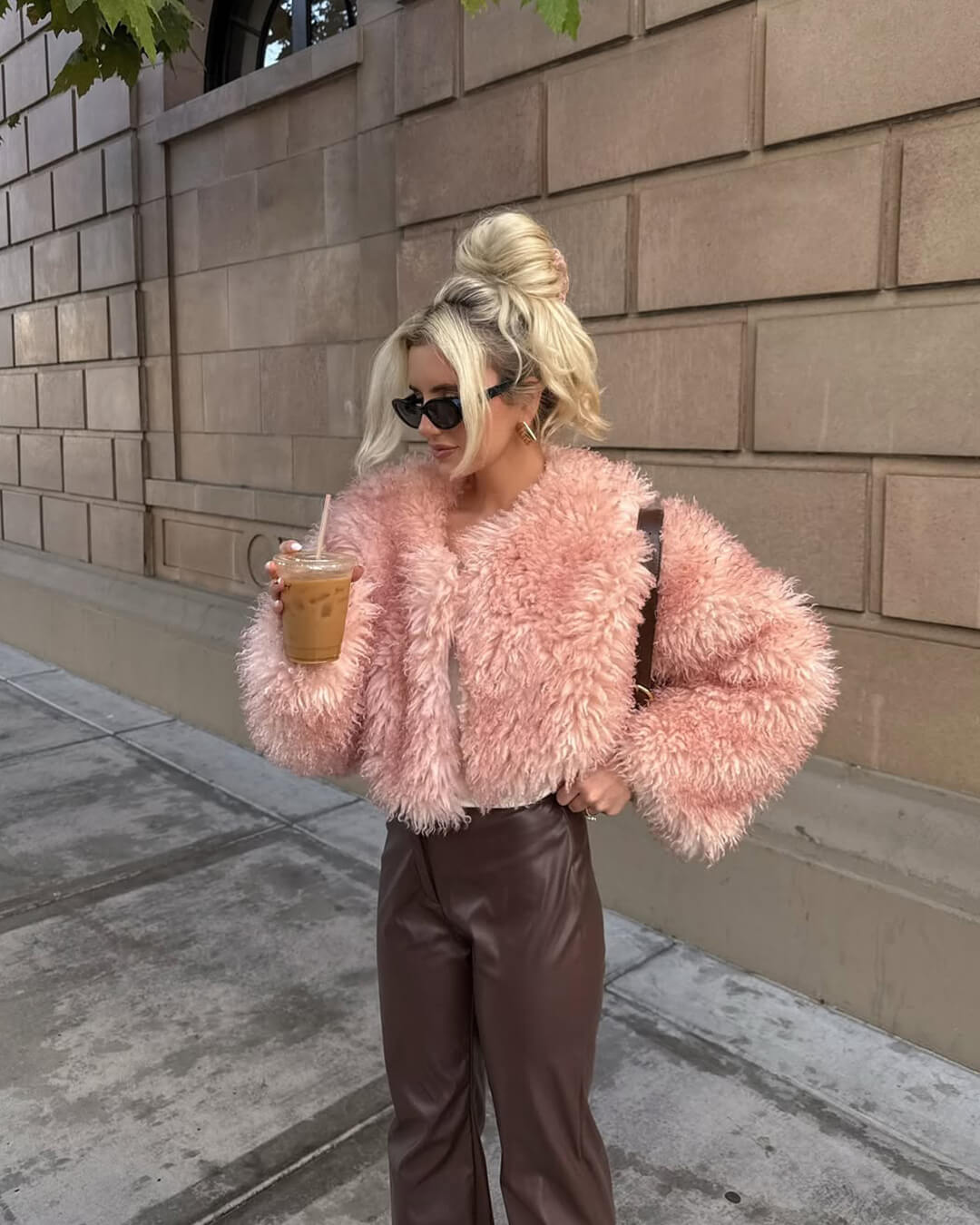 SOERA Elsie Fluffy Cropped Faux Fur Coat - Jackets - 3256808143910110-;HJ1764703454481298692 Pink M