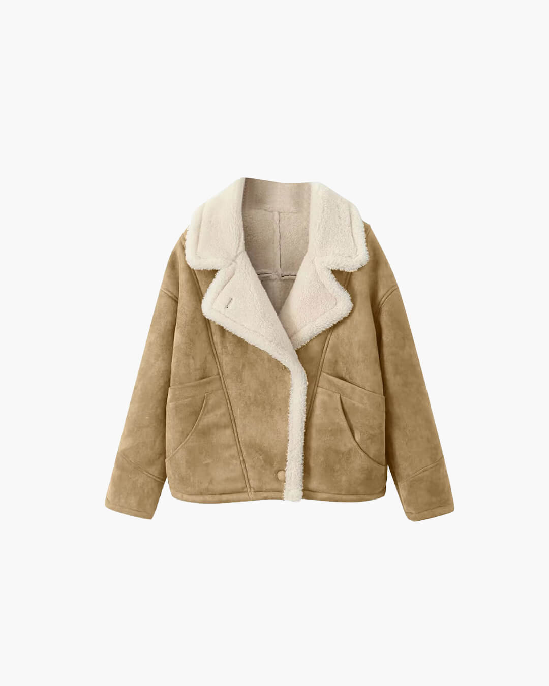 SOERA Leona Faux Leather Jacket - Jackets - YH1763304746539825823 Beige L