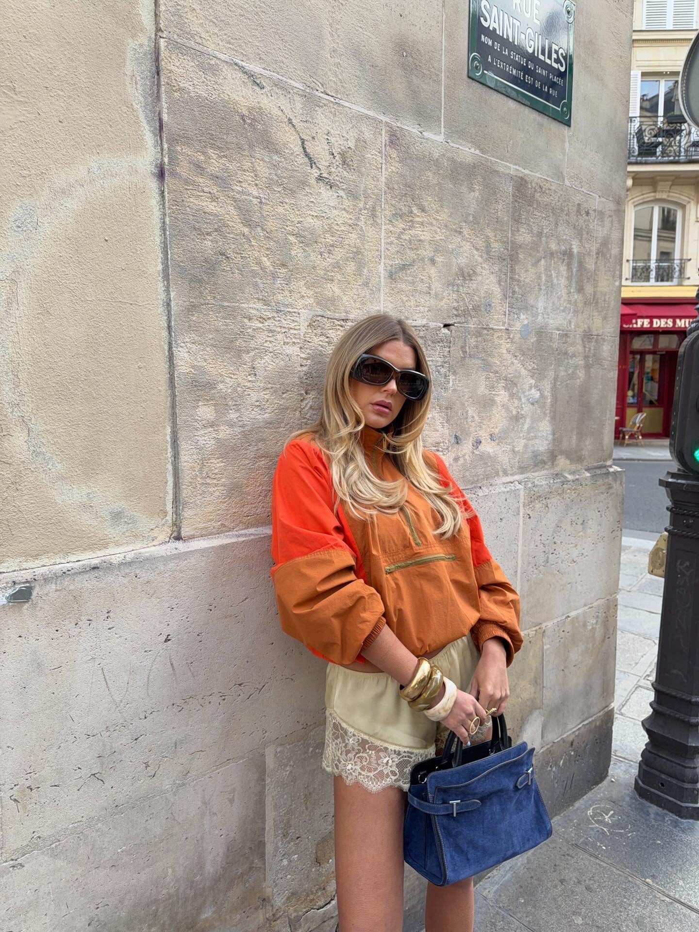 SOERA Margot Half-Zip Windbreaker Jacket - Jackets - Orange XS