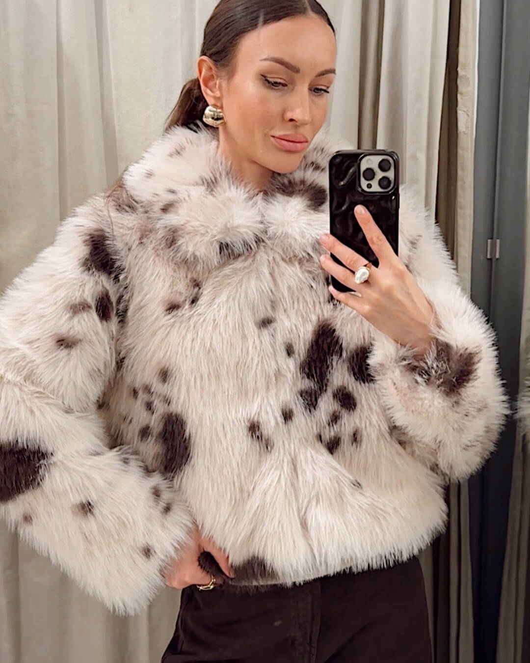 SOERA Sarah Faux Fur Coat - Jackets - 3256810039459166-;Ut1763625122703792325 Brown XS