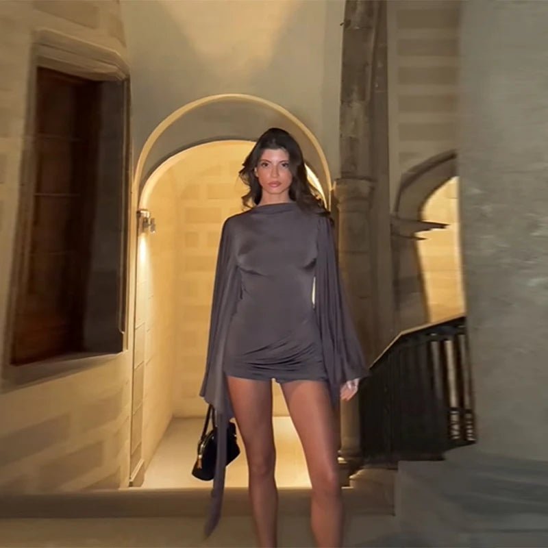 SOERA Celeste Draped Batwing Romper - Jumpsuits & Rompers - M