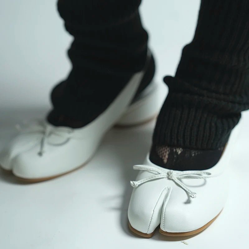 SOERA Beatrice Split - Toe Ballet Mary Jane Heels - Shoes - White 36