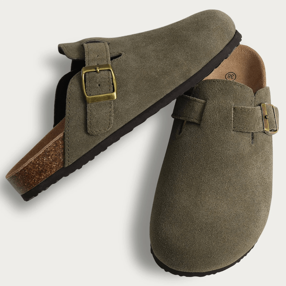SOERA Minerva Adjustable Buckle Slip - On Sandals - Shoes - Green 38