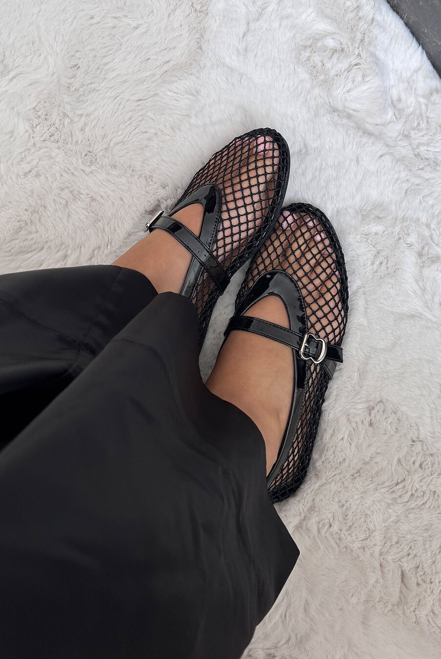 SOERA Rebecca Mesh Ballet Flats - Shoes - SOERA-Rebecca-Mesh-Ballet-Flats-Shoes-Black/36 Black 36