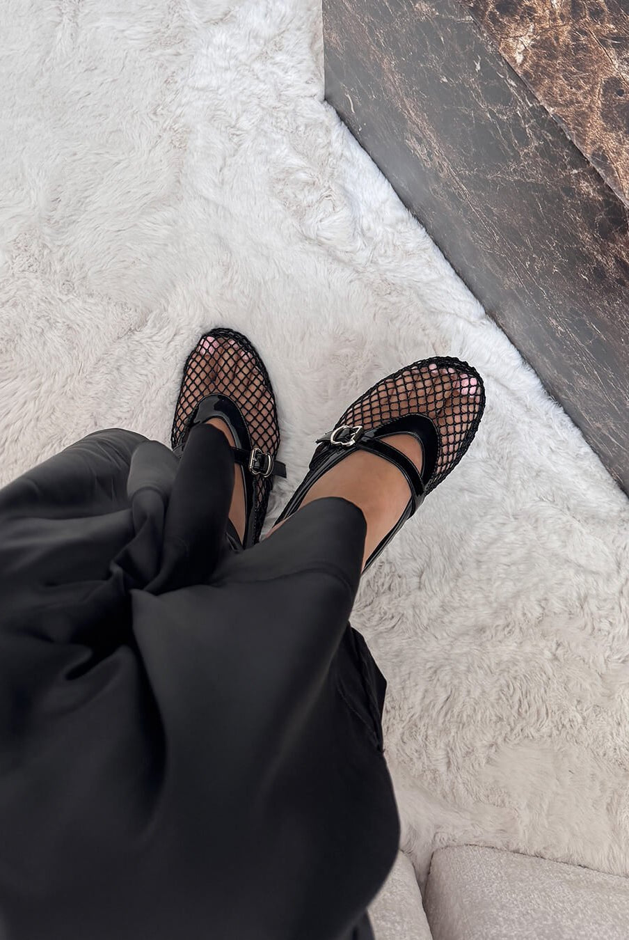 SOERA Rebecca Mesh Ballet Flats - Shoes - SOERA-Rebecca-Mesh-Ballet-Flats-Shoes-Black/36 Black 36