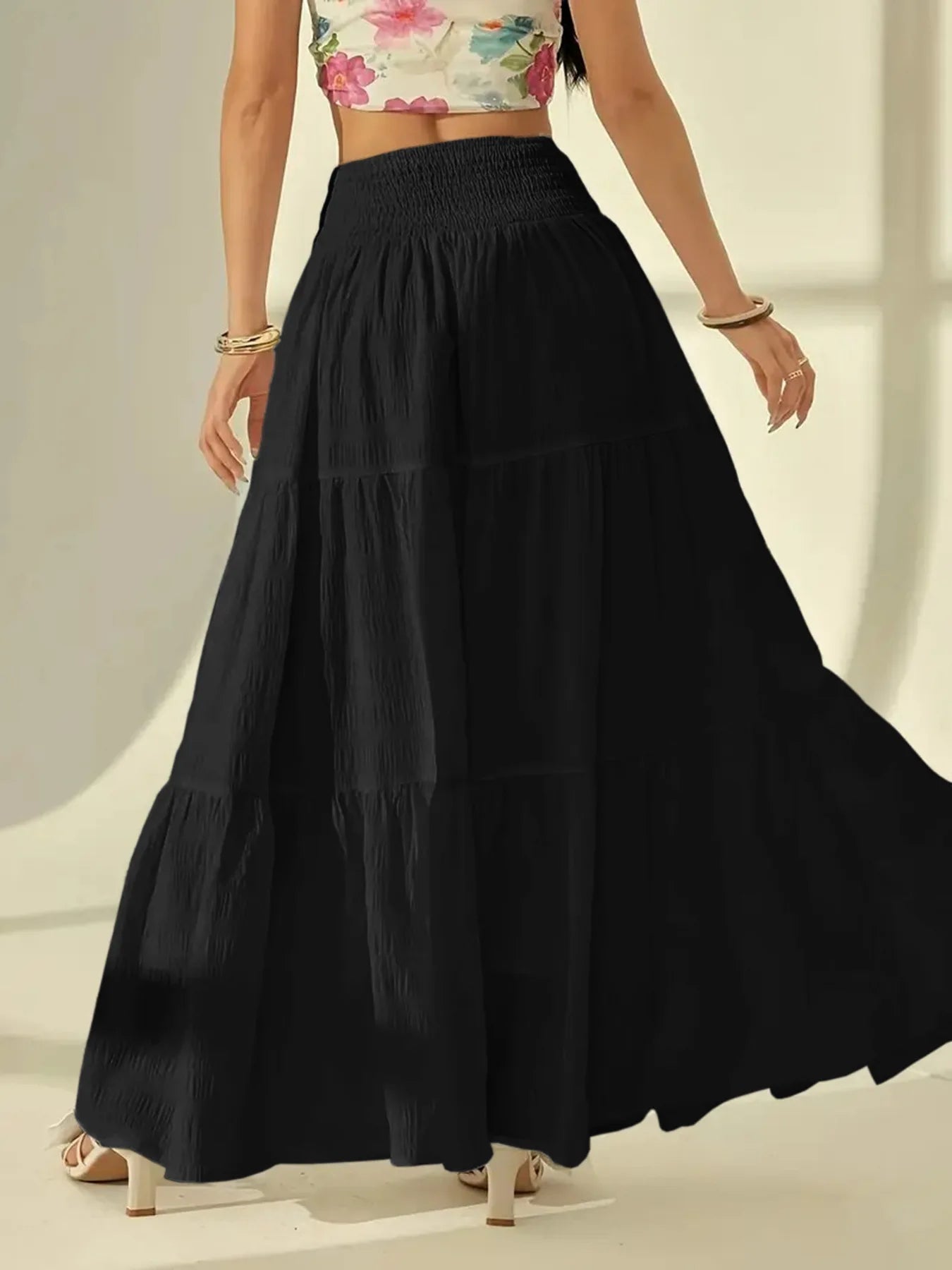 SOERA Celeste Layered Maxi Skirt - Skirts - Black 0XL