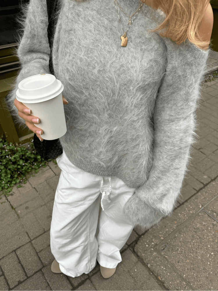 SOERA Meryl Off-Shoulder Mohair Sweater - Tops - 1005009710618849-;EI1762946091562926232 White S