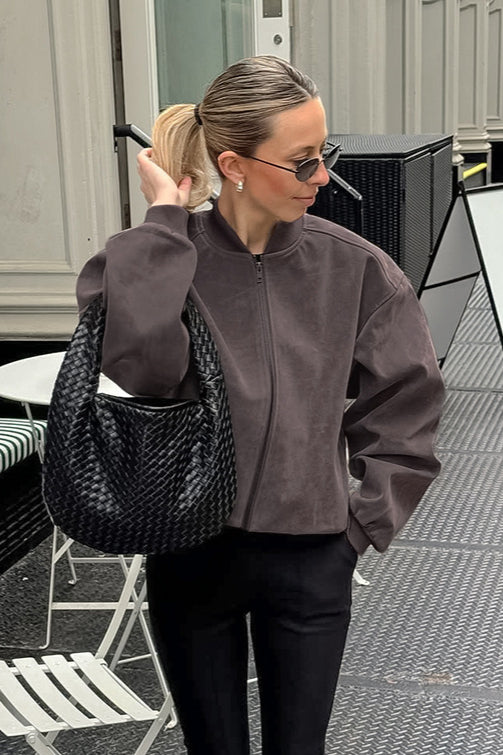 Ilse bomber em camurça