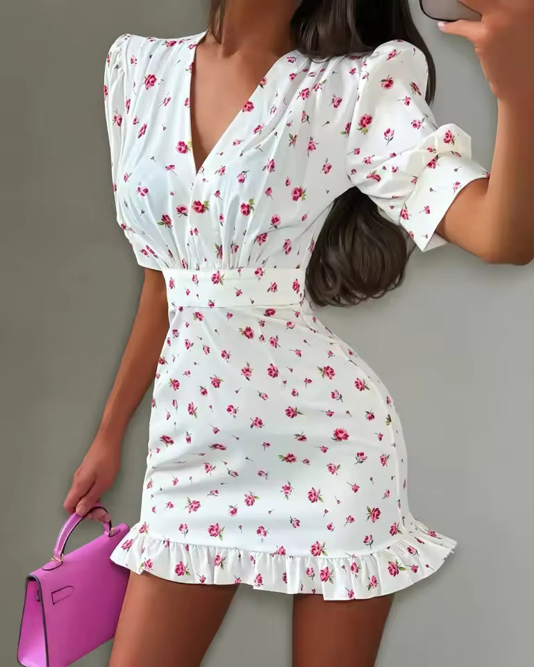 Vestido curto floral Bianca
