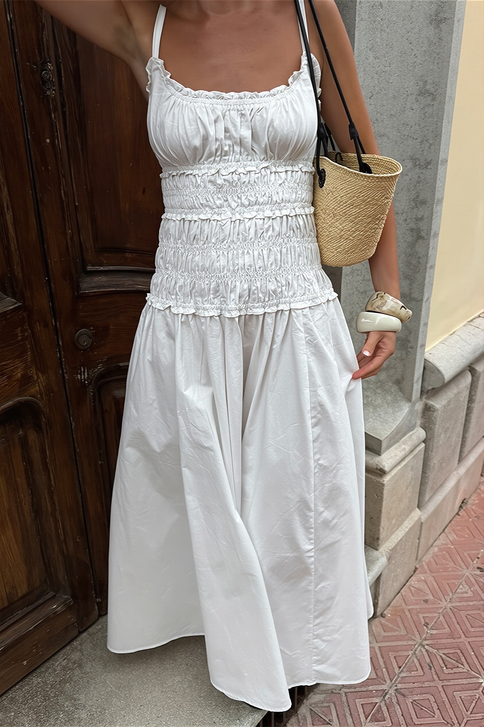 Sophia Square Neck Bodycon Maxi Dress