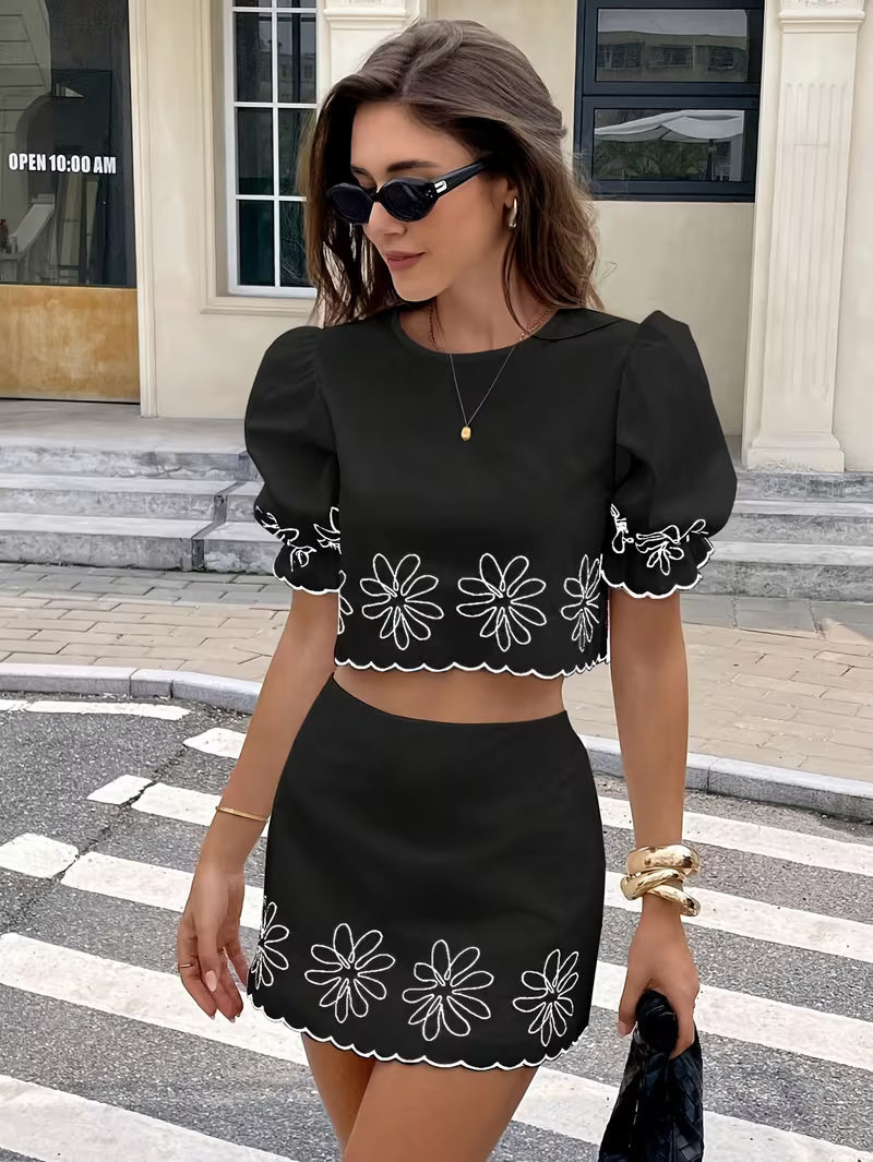 Conjunto de Verão Floral Iris