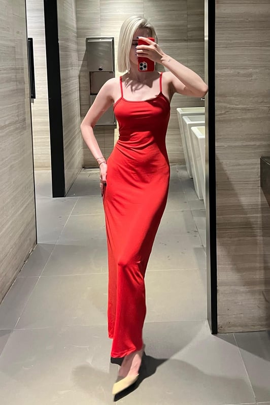 Janet Vestido Maxi com Alças em V