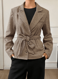 Blazer Xadrez Padrão Pata-de-galo Teresa