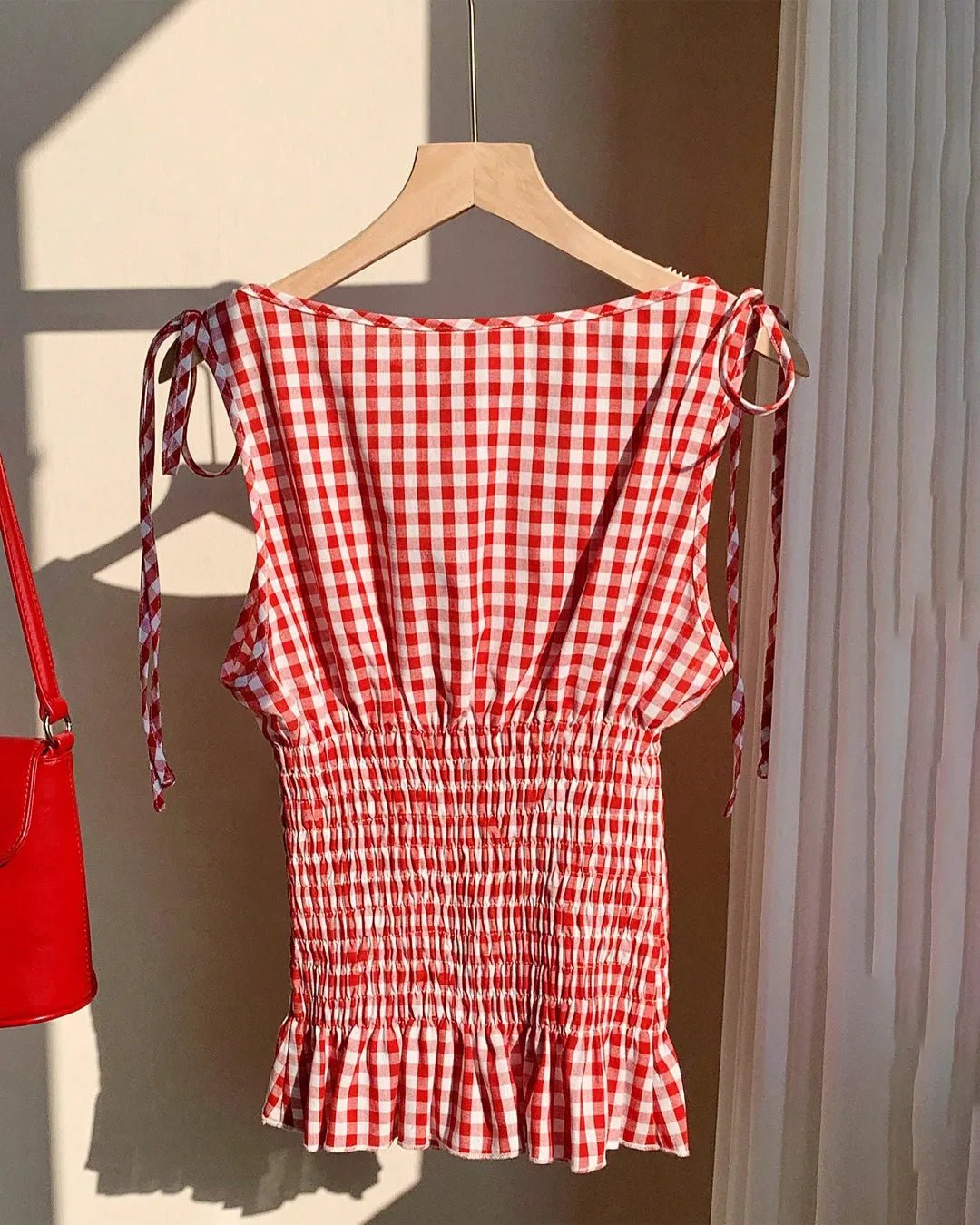 SOERA Aishail Vintage Gingham Blouse - Blouse - SOERA-544835-M-OS-98275 M