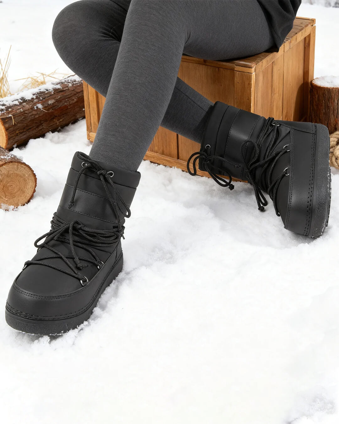 Katie Botas de Neve até Meio da Perna