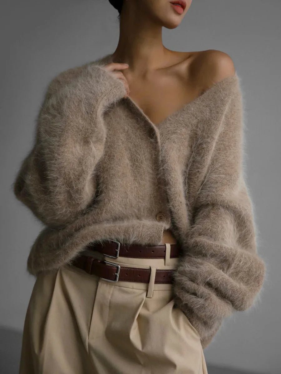 Cardigan de Malha Terry Aconchegante