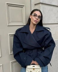 Hailey Casaco Trench Crop
