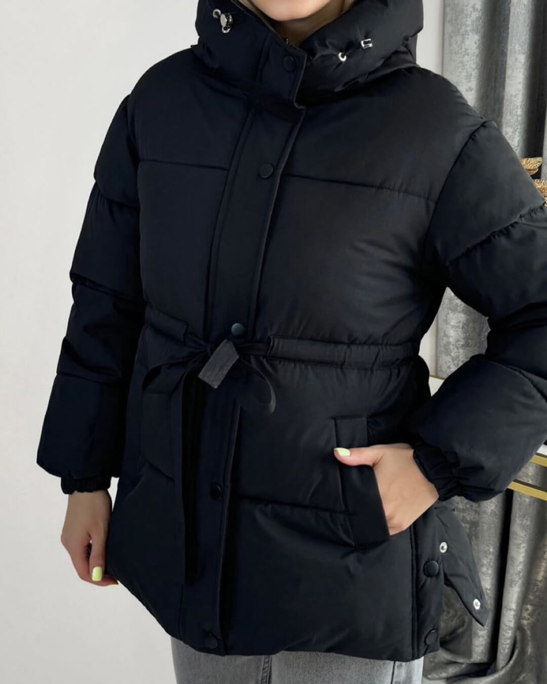SOERA Lorna Lace Up Hooded Coat - Coats & Jackets -  Black S