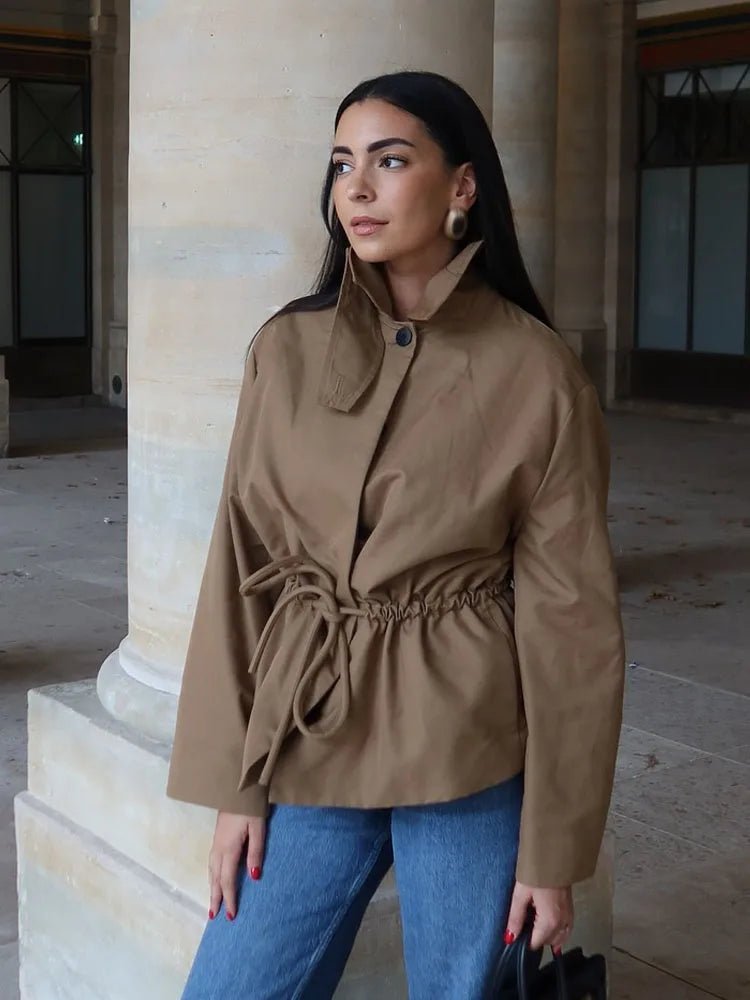 SOERA Minerva Lace Up Drawstring Jacket - Coats & Jackets - 1005009993477256-;sd1773321573815482700 XS