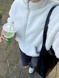 Casaco Teddy com Fecho Zip Tidy