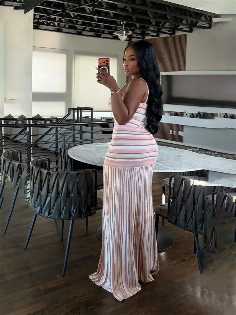 SOERA Aiwine Striped Cami Maxi Dress - Dress - SOERA-777539-01P-M-68035 M