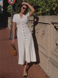 Hannelore vestido longo justo em malha