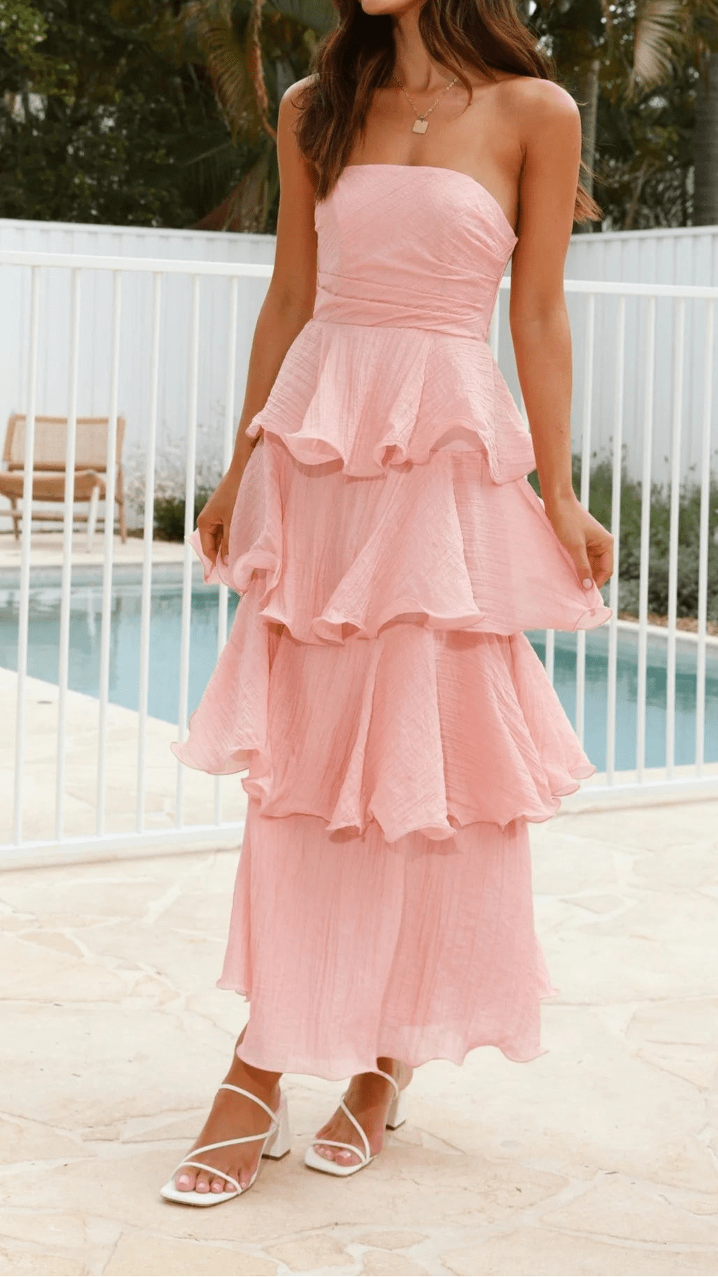 SOERA Miranda Strapless Ruffled Layer Dress - Dress - SOERA-778755-01P-S-97859 S