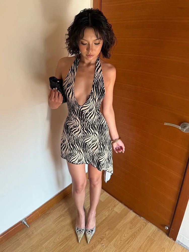 SOERA Natasha Zebra Bandage Mini Dress - Dress - SOERA-509955-DEF-OS-73123 S