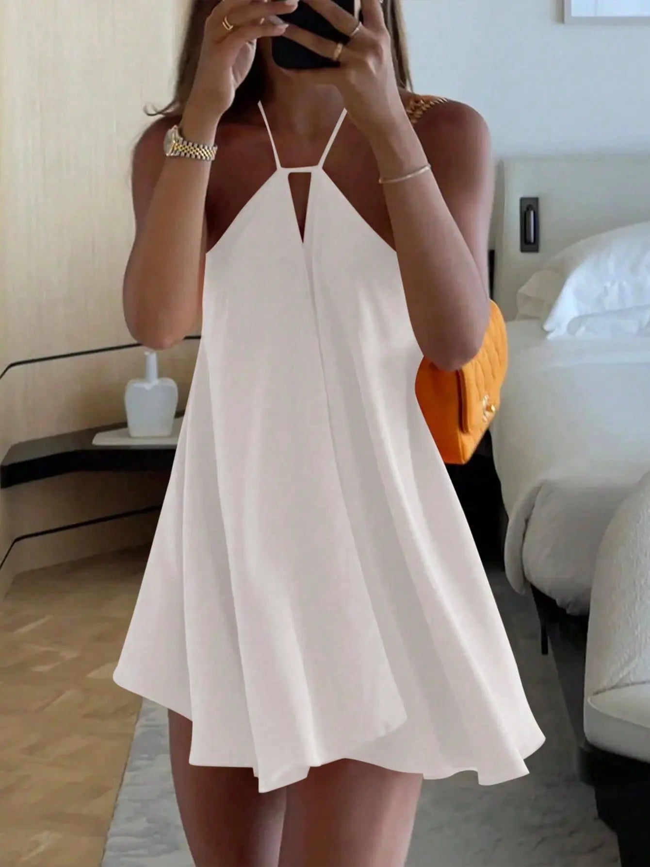 SOERA Zinnia Off - Shoulder Hollow Out Summer Dress - Dress -  White S