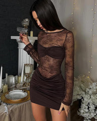 Vestido Mini Angela de Renda sem Costas