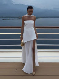Vestido comprido Beatrice sem alças