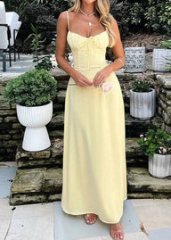 Vestido Bianca maxi com corpete