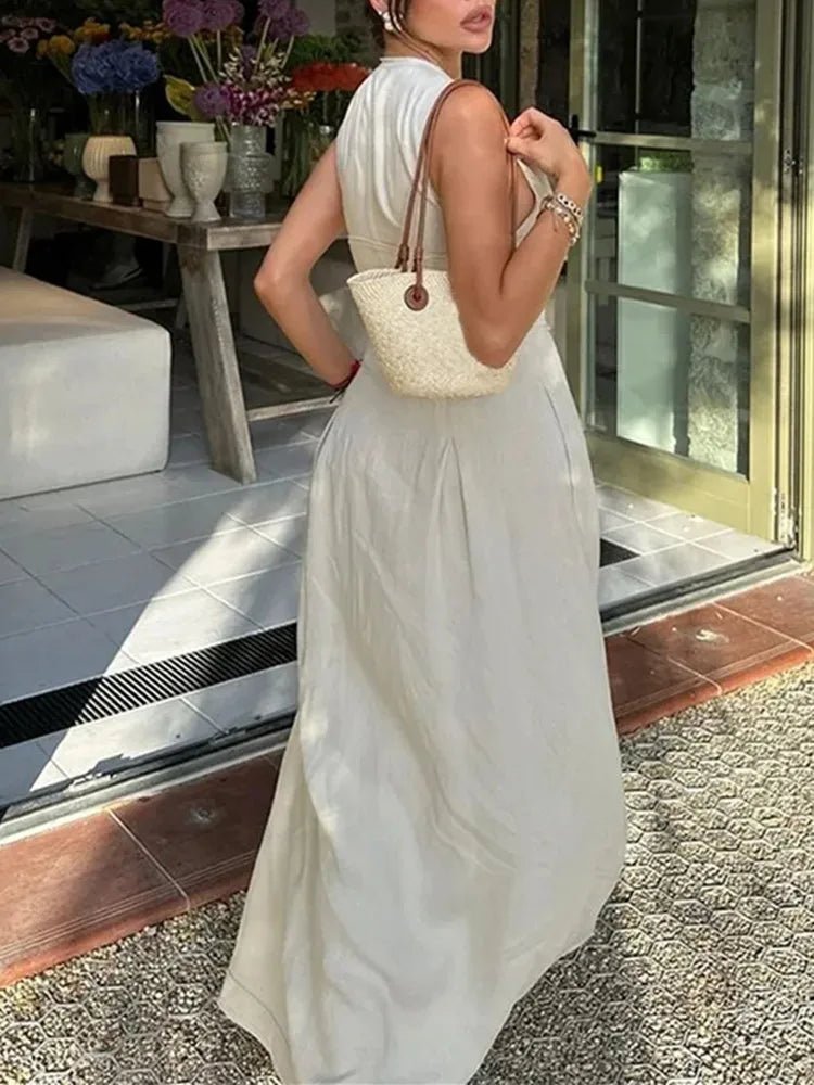 SOERA Jessica Sleeveless Midi Dress - Dresses - 1005007606639334-;XR1772045931504122915 Beige M