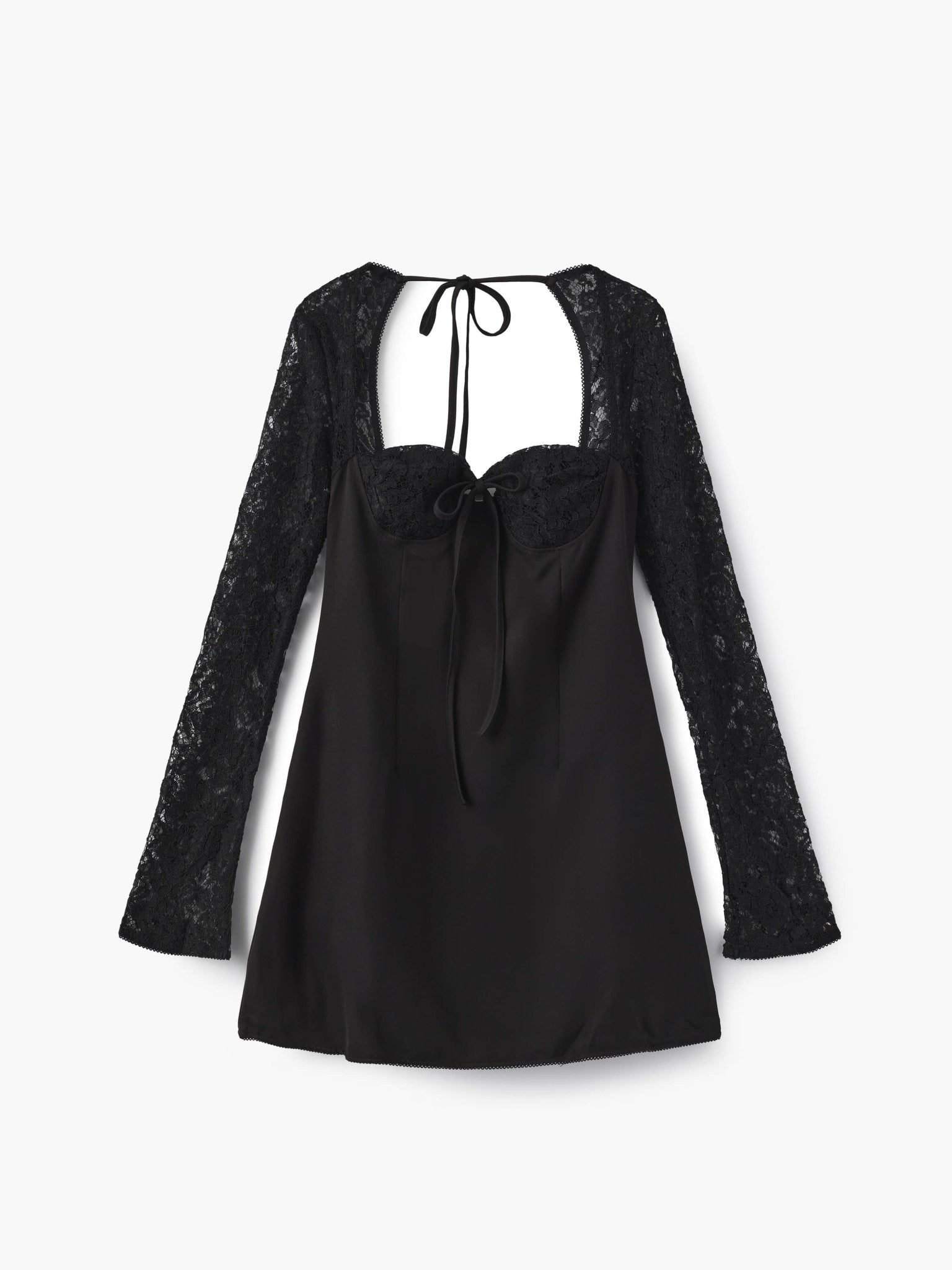 SOERA Louise mini dress with lace details - Dresses - DWOD4-HT169016 black XS