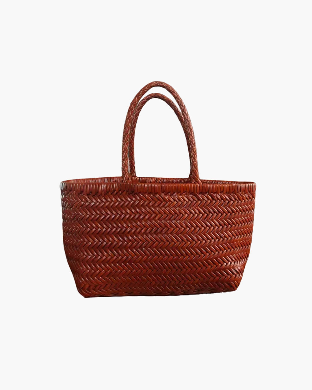 SOERA Anais Handwoven Leather Tote Bag - Handbags -  Coffee