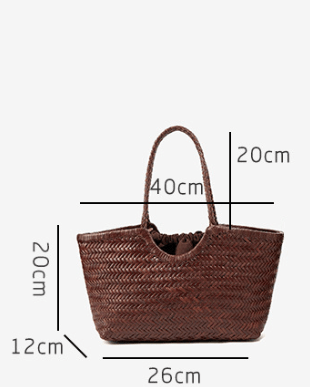 SOERA Beatrice Woven Tote Bag - Handbags -  Green Small