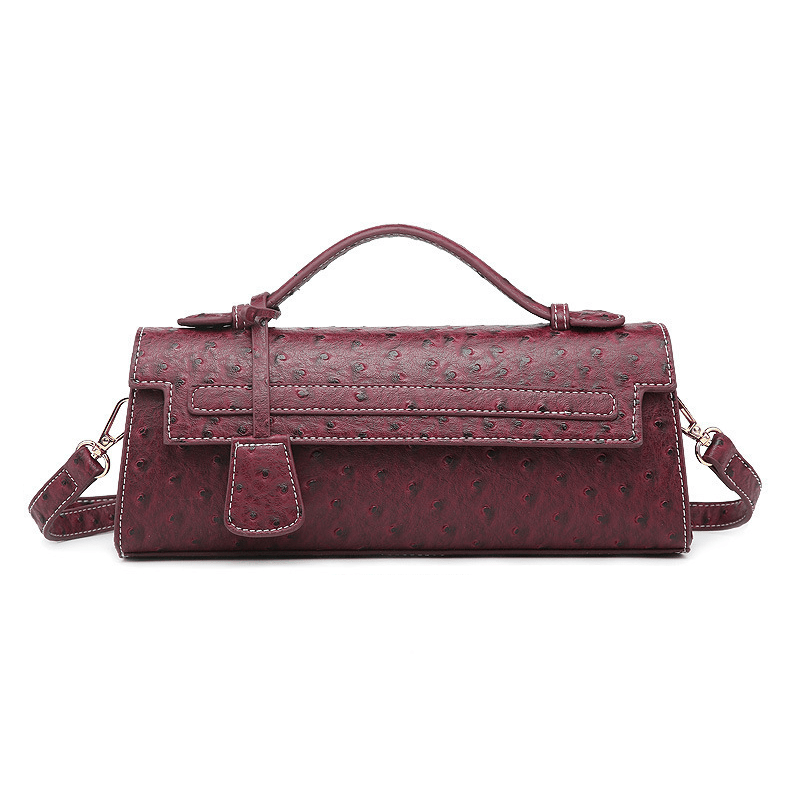 SOERA Bianca Embossed Clutch - Handbags -  Burgundy