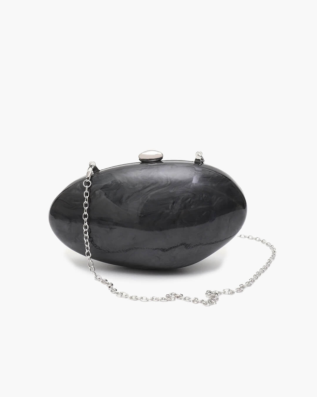 SOERA Bianca Shell - Shaped Acrylic Evening Clutch - Handbags -  Black