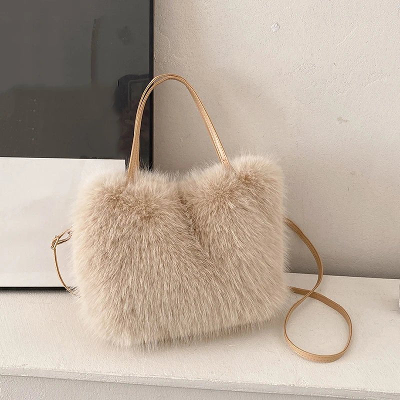 SOERA Maricar Faux Fur Crossbody Bag - Handbags - 3256807618181182-;yf1765284569911869151 Brown