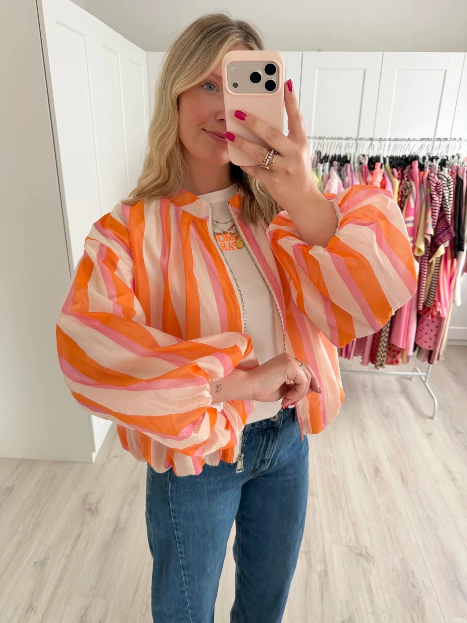 SOERA Eva Striped Bomber Jacket - Jacket - SOERA-117379-DEF-OS-10628 M