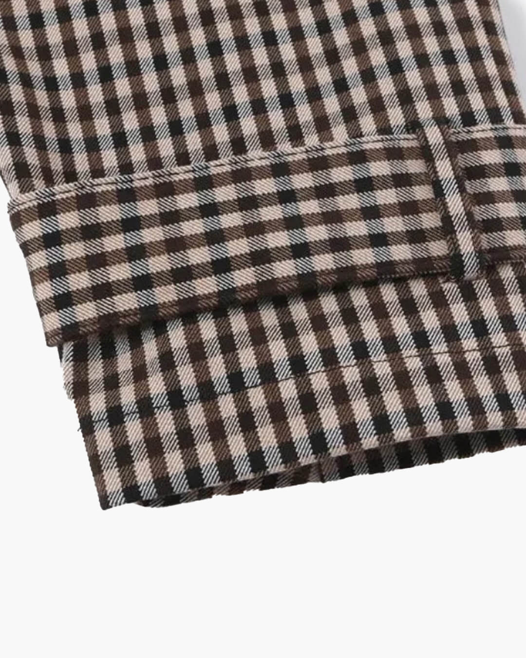 SOERA Helena Drawstring Gingham Short Trench - Jacket - SOERA-913603-GIN-XS-25987 Beige XS