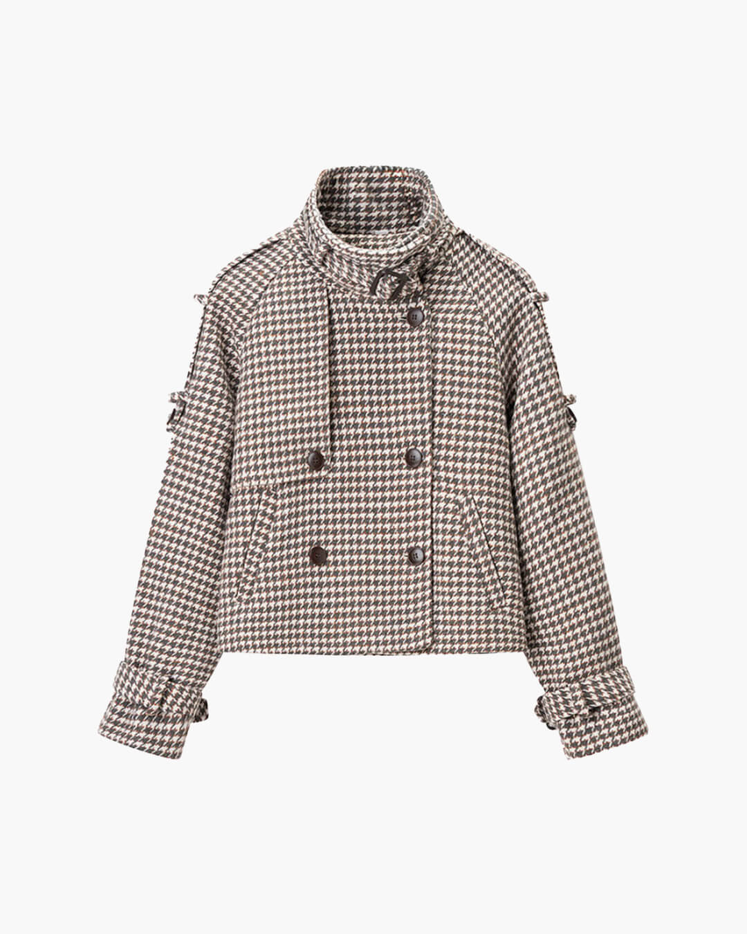 SOERA Rose Plaid Trench Coat - Jacket -  Brown M