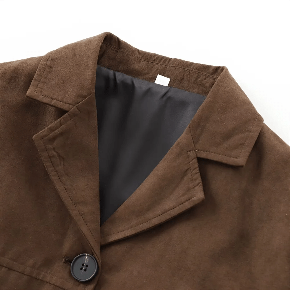 SOERA Amara Suede Coat - jackets - 3256807640048237-;Au1758778405896466219 Brown XS